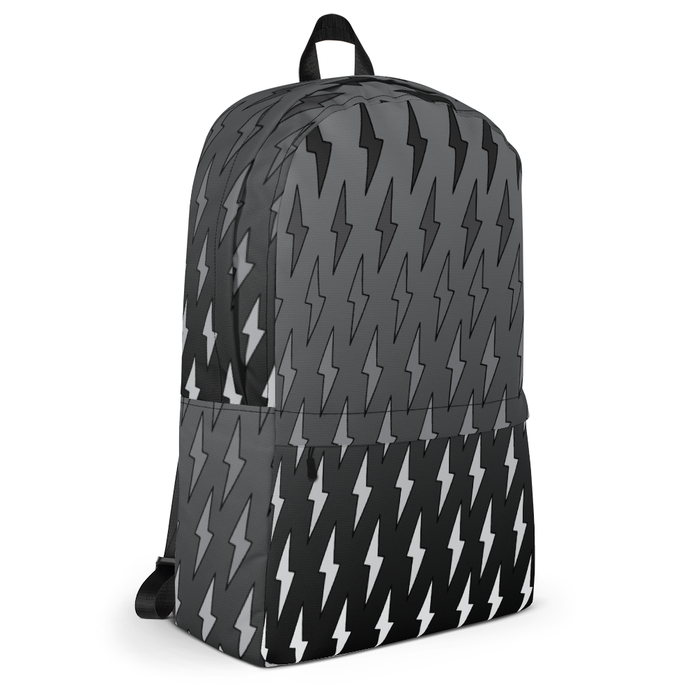Gray Ombre Lightning Bolts Backpack