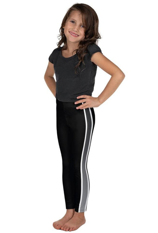 Gray Ombre Side Stripe Kid's Leggings