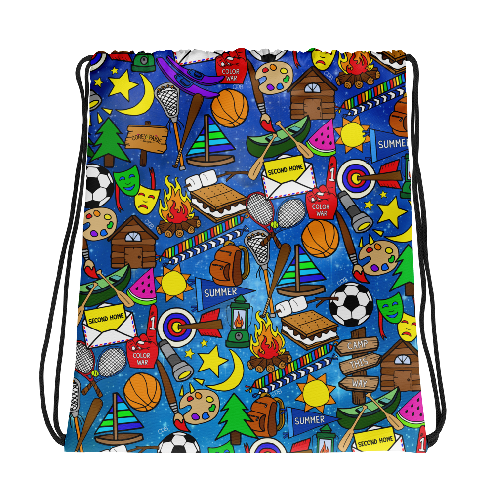 Galaxy Camp Drawstring Bag