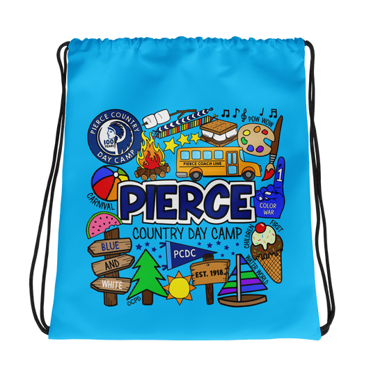 Pierce Day Camp Collage Drawstring Bag