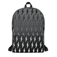 Load image into Gallery viewer, Gray Ombre Lightning Bolts Backpack