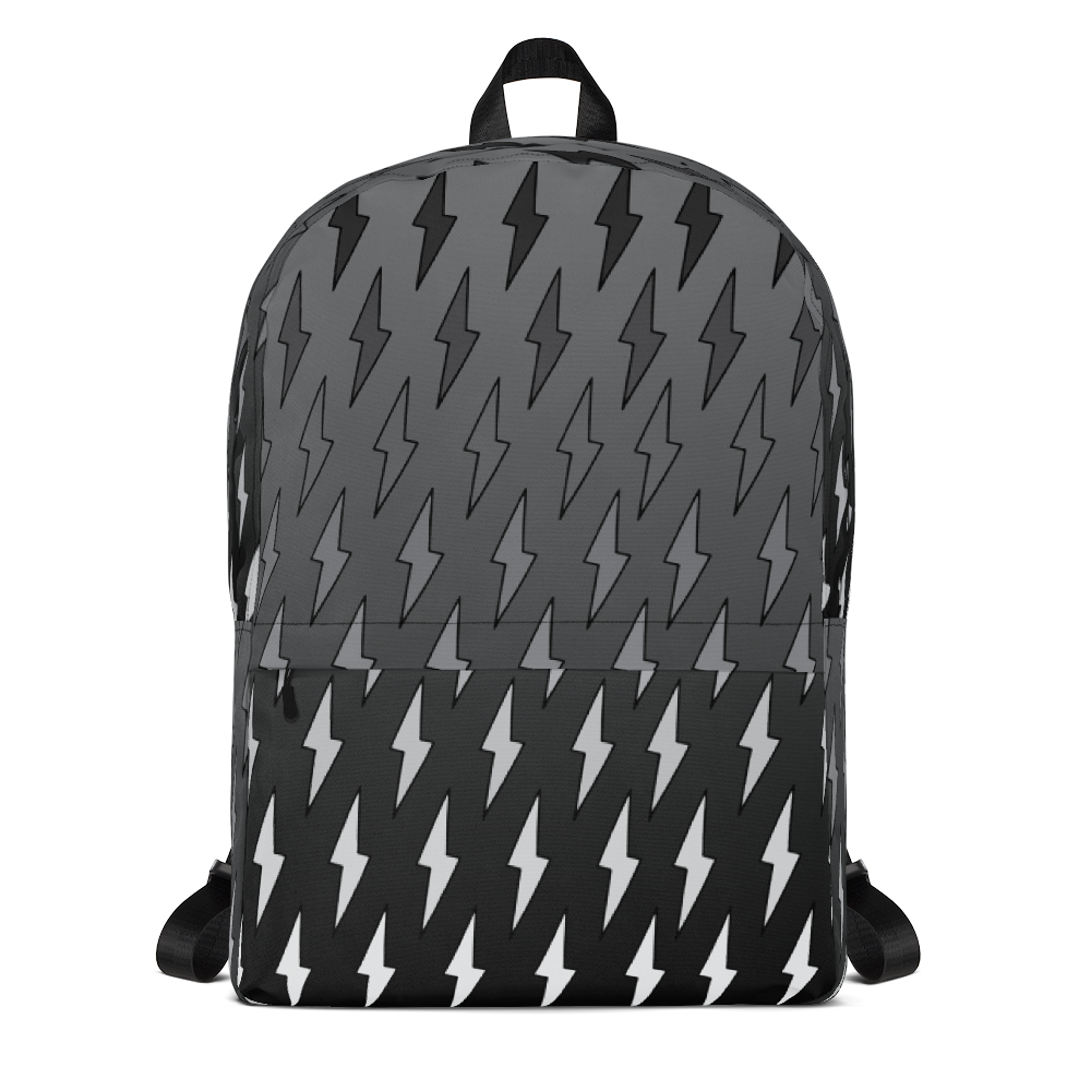 Gray Ombre Lightning Bolts Backpack