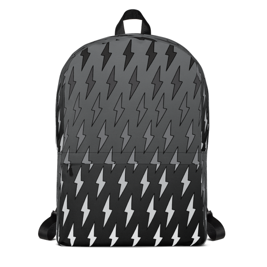 Gray Ombre Lightning Bolts Backpack