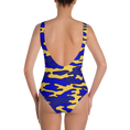 Load image into Gallery viewer, Blue & Yellow Camo One-Piece