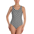 Load image into Gallery viewer, Black & White Checkered One-Piece