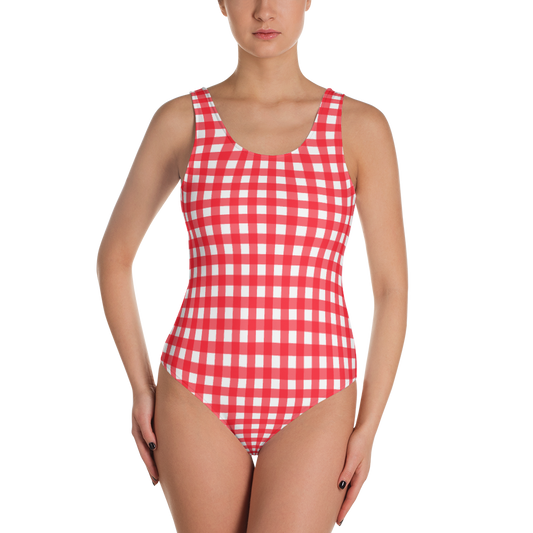 Red Gingham One-Piece