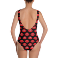 Load image into Gallery viewer, Red Lips on Black One-Piece