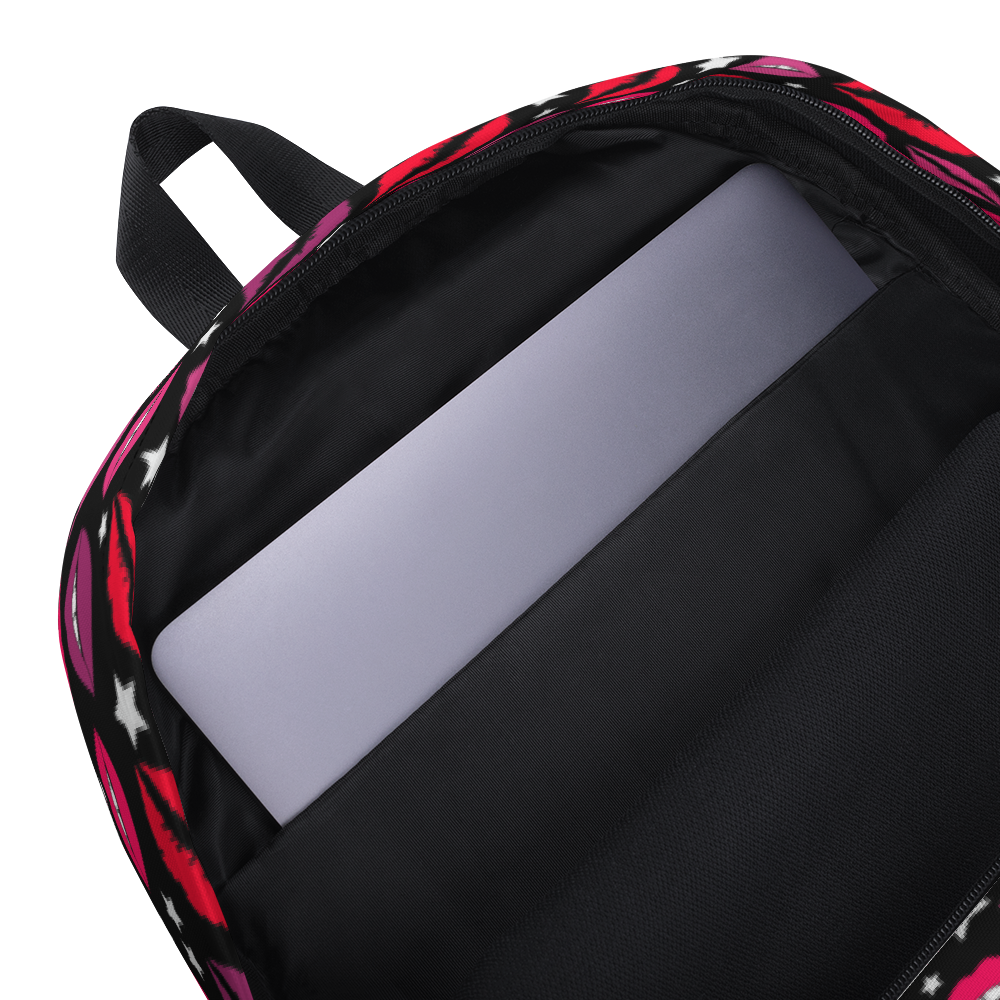 Lips & Stars Black Backpack