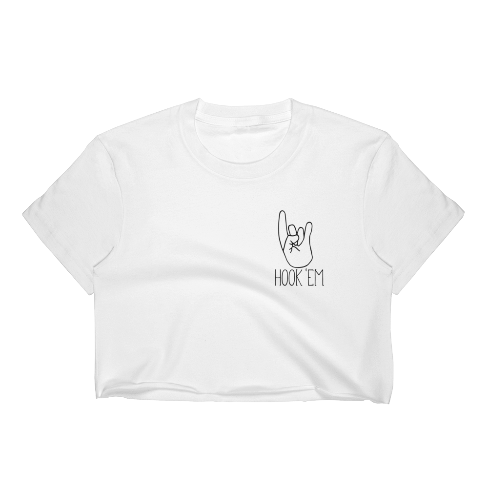 Hook 'Em Small Cropped T-Shirt