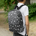 Load image into Gallery viewer, White Stars Gray Ombre Backpack