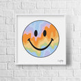 Load image into Gallery viewer, Pastel Drippys Happy Face Framed Print