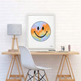 Load image into Gallery viewer, Pastel Drippys Happy Face Framed Print