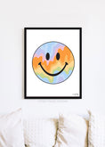 Load image into Gallery viewer, Pastel Drippys Happy Face Framed Print