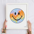Load image into Gallery viewer, Pastel Drippys Happy Face Framed Print