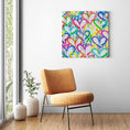 Load image into Gallery viewer, Rainbow Graffiti Hearts Canvas Print
