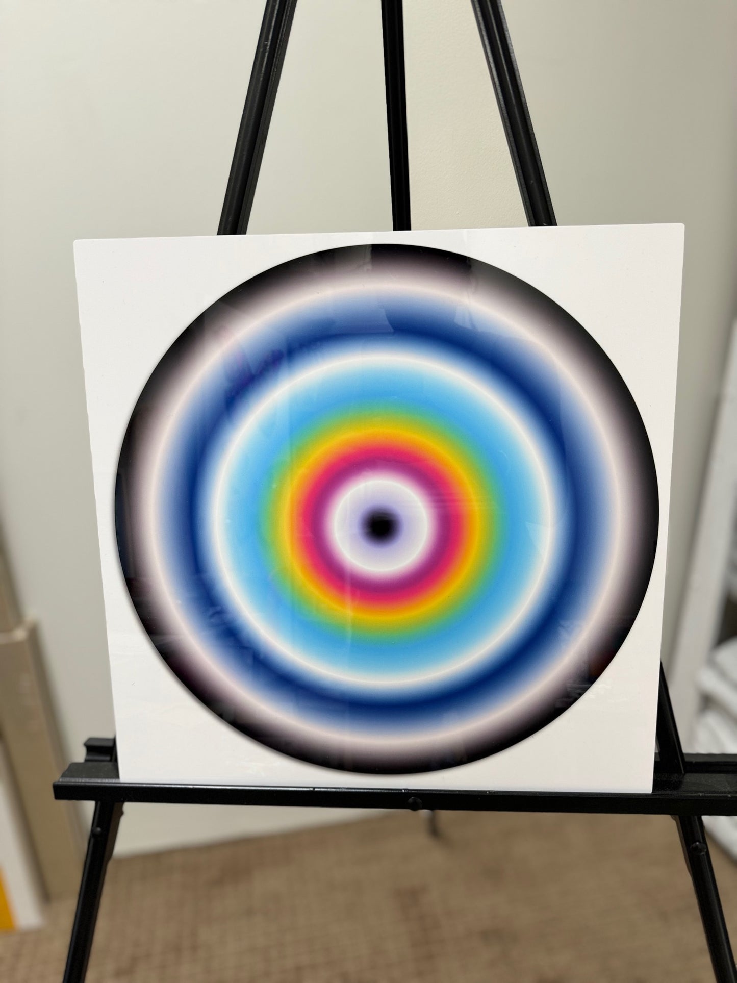 Rainbow Circle Metallic Print