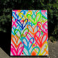 Rainbow Graffiti Hearts Canvas Painting