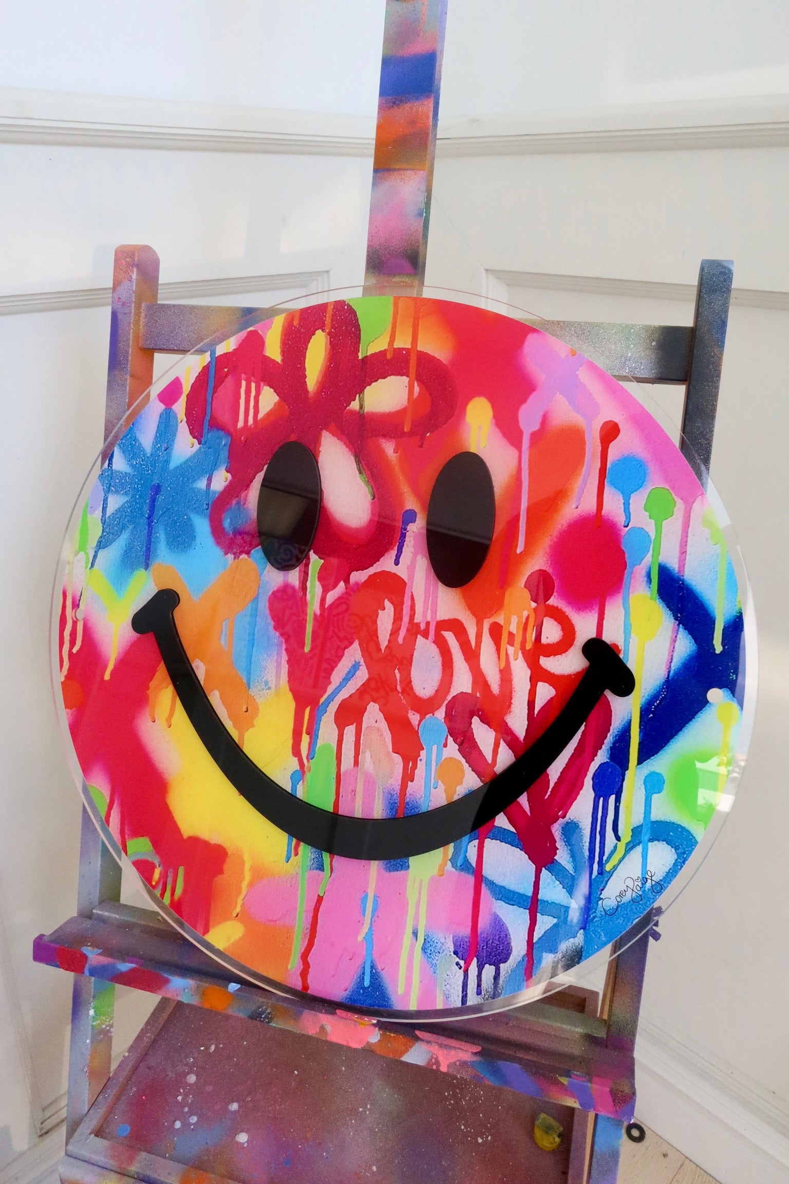 Birthday Acrylic Happy Face Art Drop - DROPS ON 8/5 AT 10AM ET