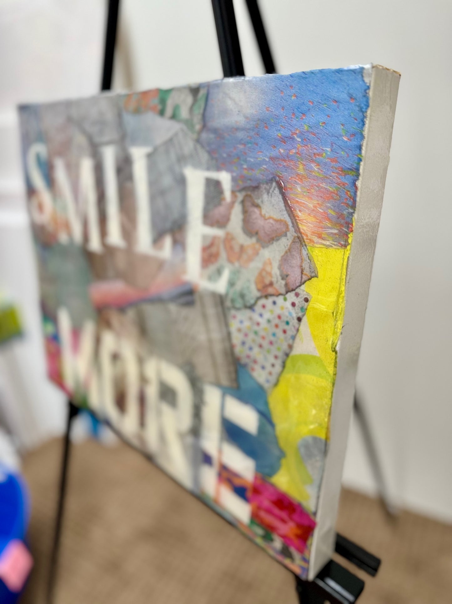 Smile More Collage Canvas