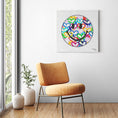 Load image into Gallery viewer, Rainbow Electric Love Happy Face Canvas Print
