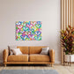 Rainbow Graffiti Hearts Canvas Print