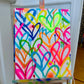 Rainbow Graffiti Hearts Canvas Painting