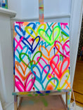 Load image into Gallery viewer, Rainbow Graffiti Hearts Canvas Painting
