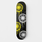 Black and Yellow Wheels Skateboard Deck