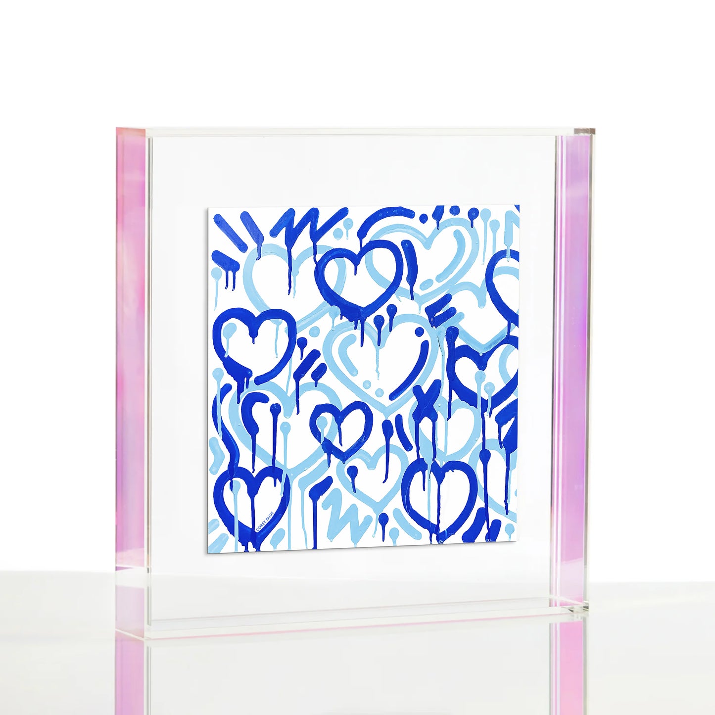 Blue Electric Love Wexel Float Frame