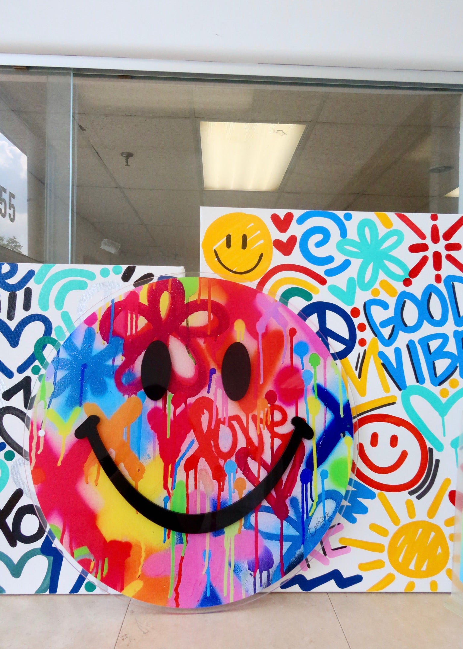 Birthday Acrylic Happy Face Art Drop - DROPS ON 8/5 AT 10AM ET