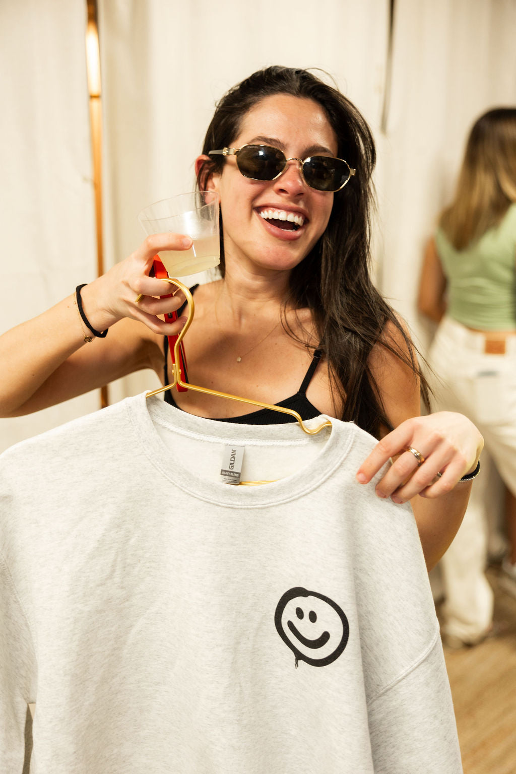 Smile Like You Mean It Crew Neck Sweatshirt