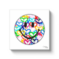 Load image into Gallery viewer, Rainbow Electric Love Happy Face Canvas Print
