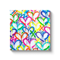 Rainbow Graffiti Hearts Canvas Print