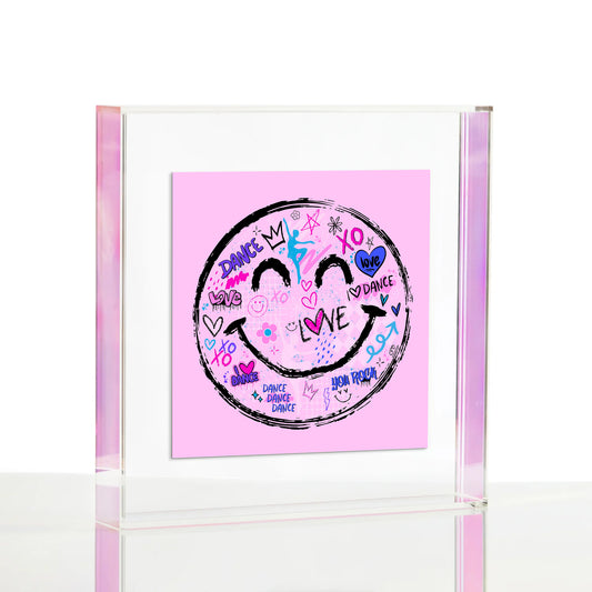 Dance Pattern Happy Face Wexel Float Frame