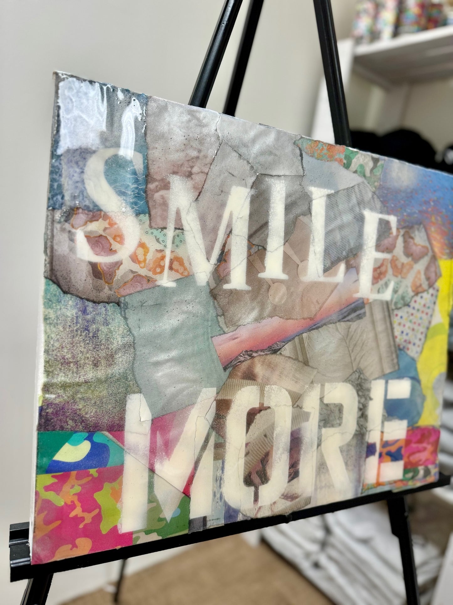 Smile More Collage Canvas