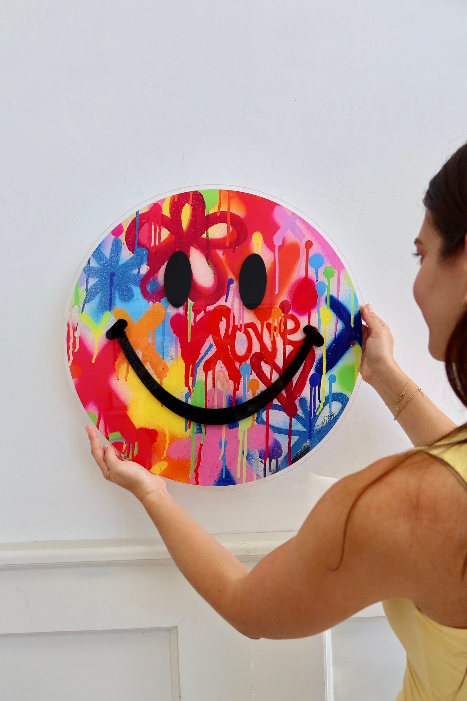 Birthday Acrylic Happy Face Art Drop - DROPS ON 8/5 AT 10AM ET