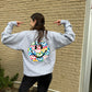 Rainbow Electric Love Happy Face Crewneck