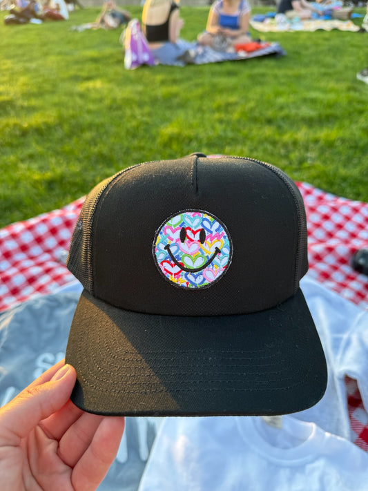 Rainbow Electric Love Patch Hat