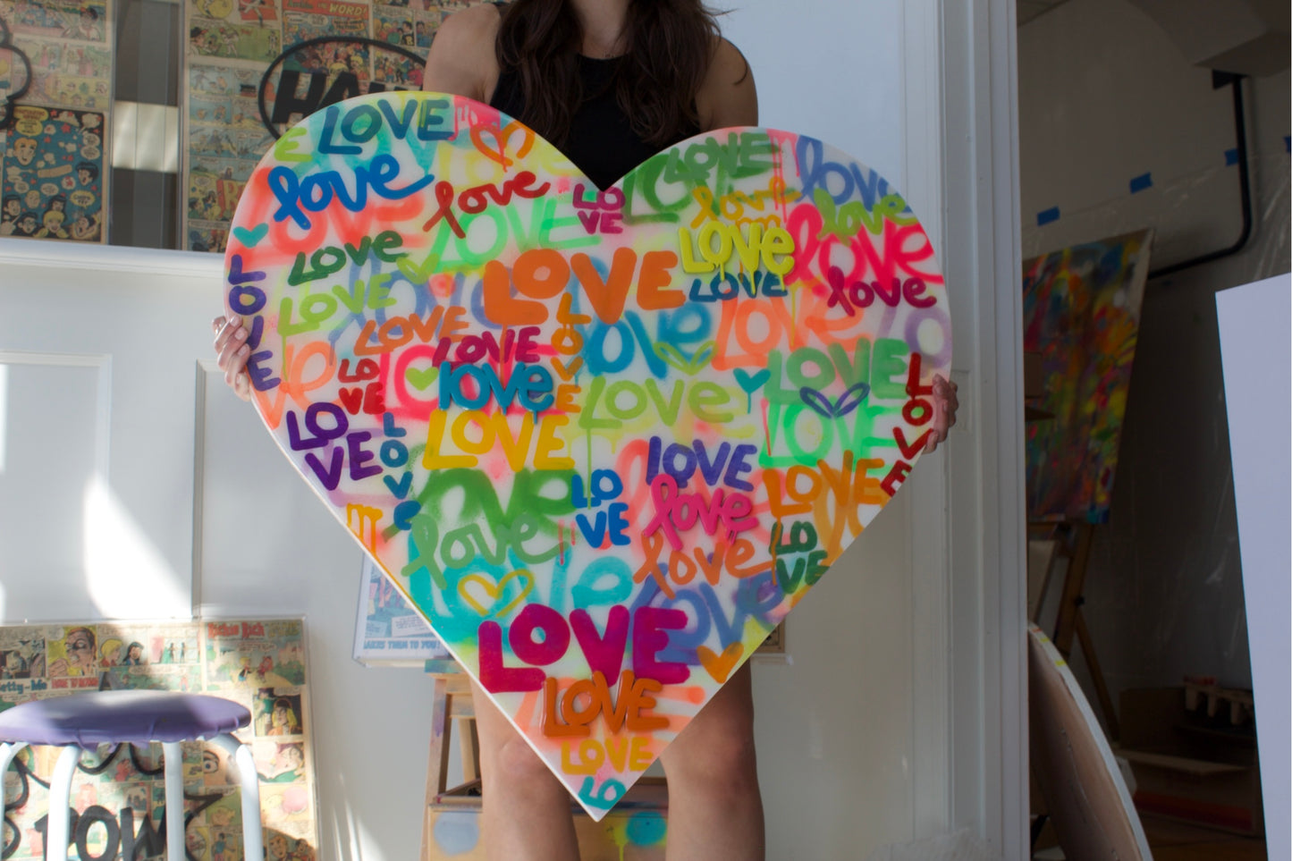 Lots of Love Heart Painting