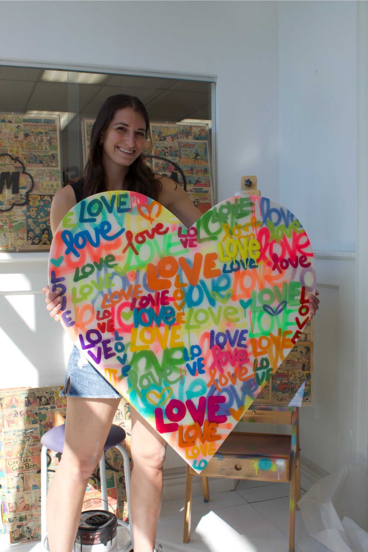 Lots of Love Heart Painting