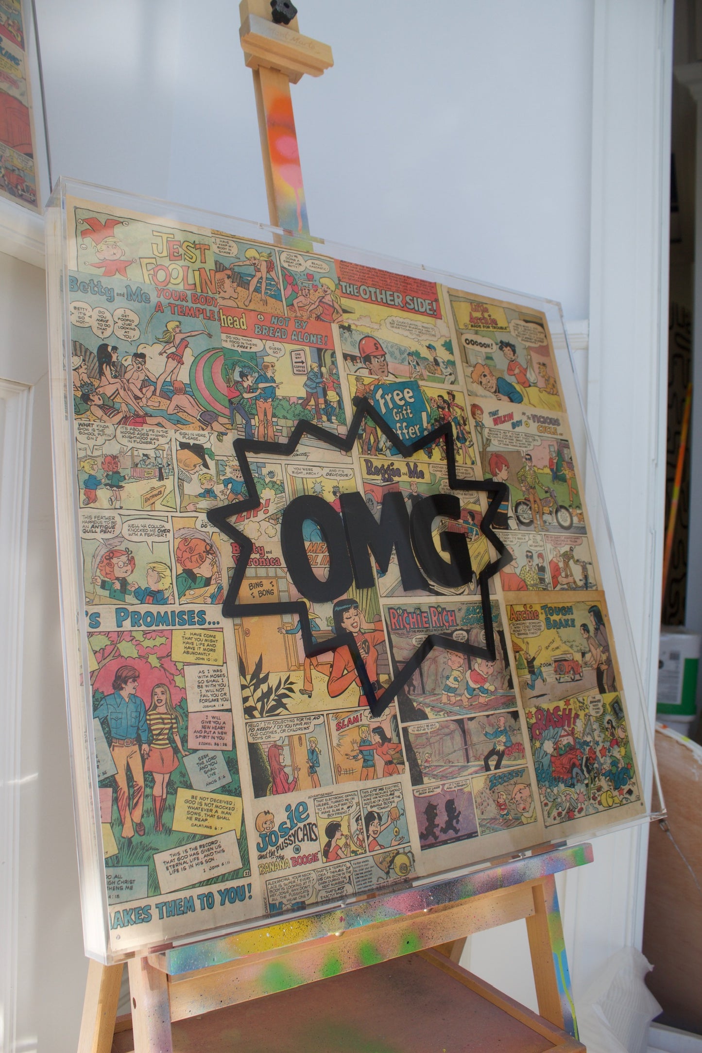 OMG Comic Book Pop Art Painting