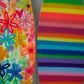 Graffiti Flowers Surfboard Painting