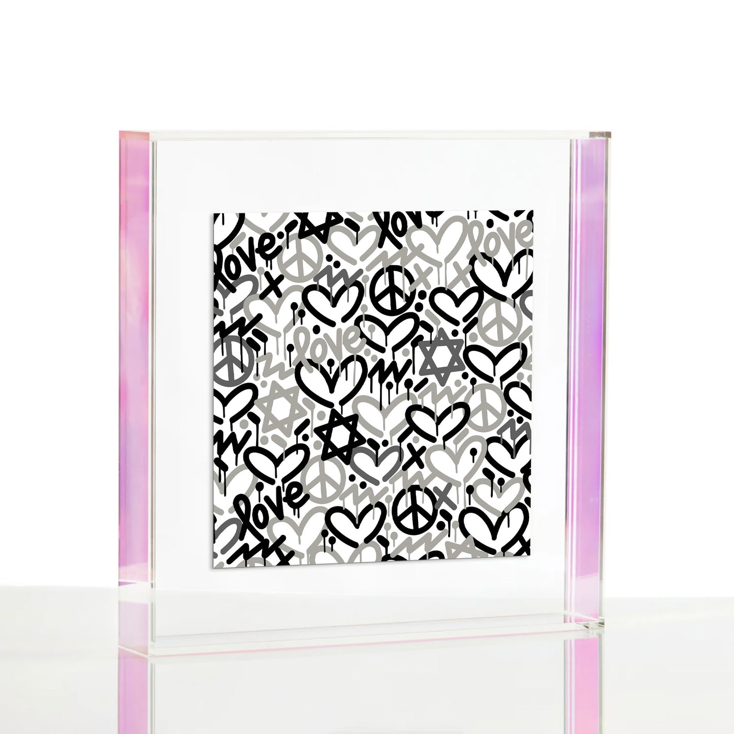 Jewish Love Greyscale Wexel Float Frame