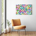 Load image into Gallery viewer, Rainbow Graffiti Hearts Canvas Print
