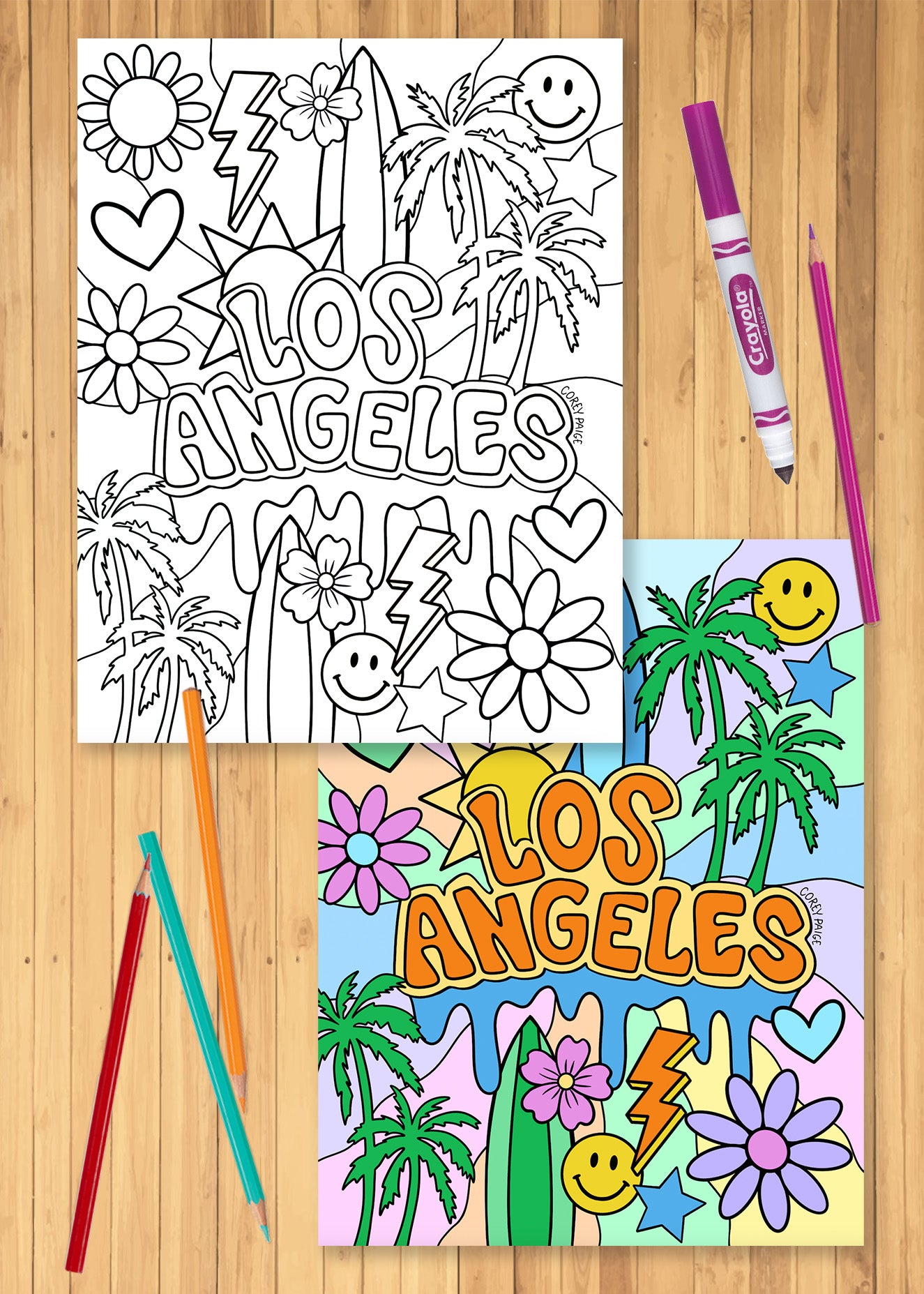 Los Angeles Coloring Sheet