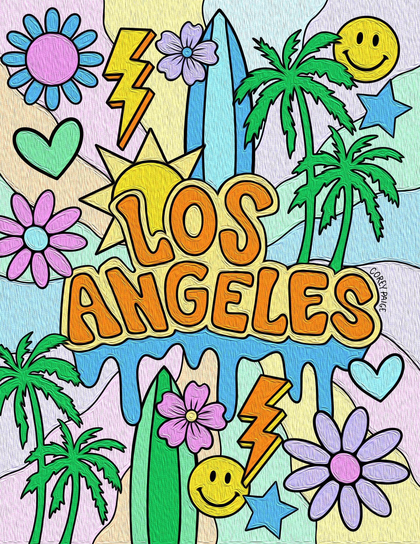 We Love LA Coloring Sheet Pack