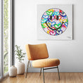 Load image into Gallery viewer, Rainbow Electric Love Happy Face Canvas Print
