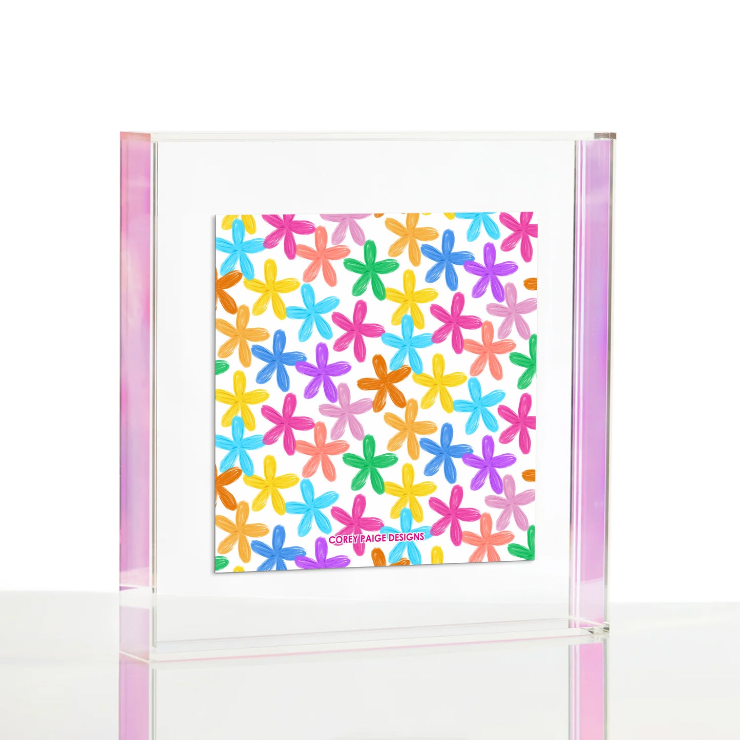 Painted Flowers Wexel Float Frame