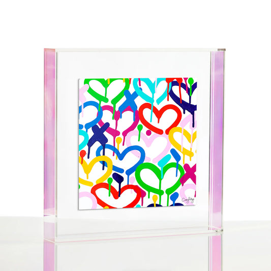 Rainbow Electric Love Wexel Float Frame