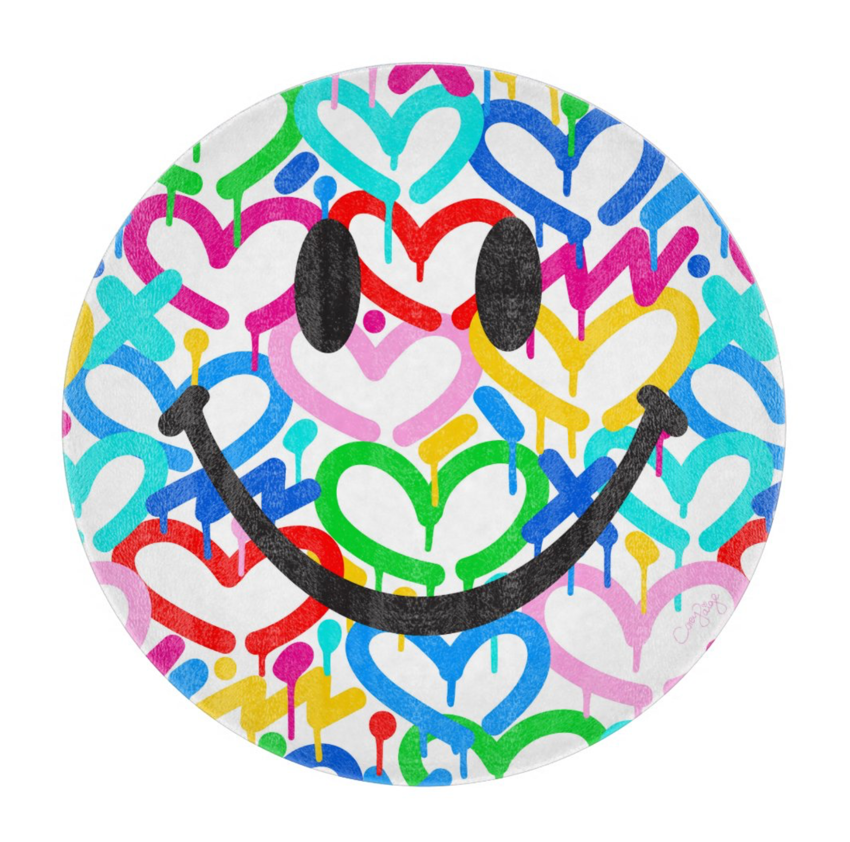 Happy Face Circular Cutting Board